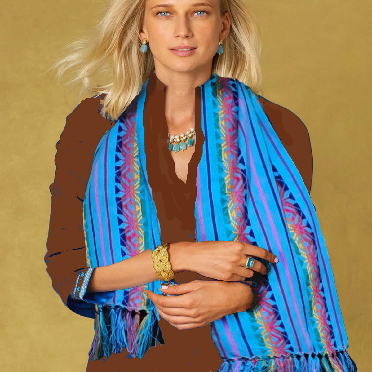 Mexican shawl, reboseo, scarf, woven