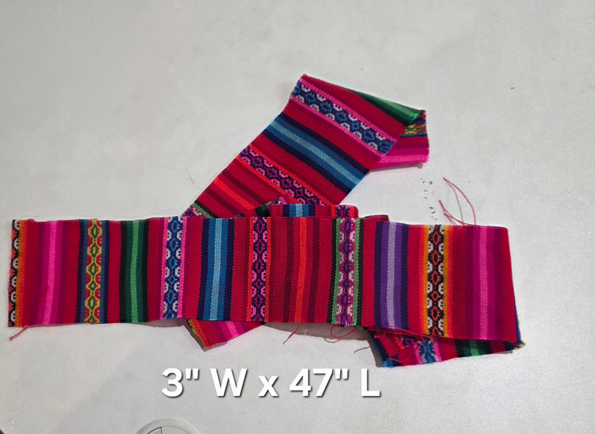 Trims Andean fabric, Andean, aguayo, remnants