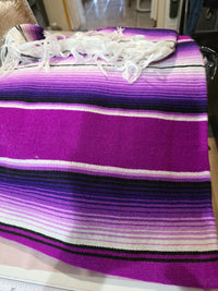 Serape Magenta/purple blanket, authentic Mexican