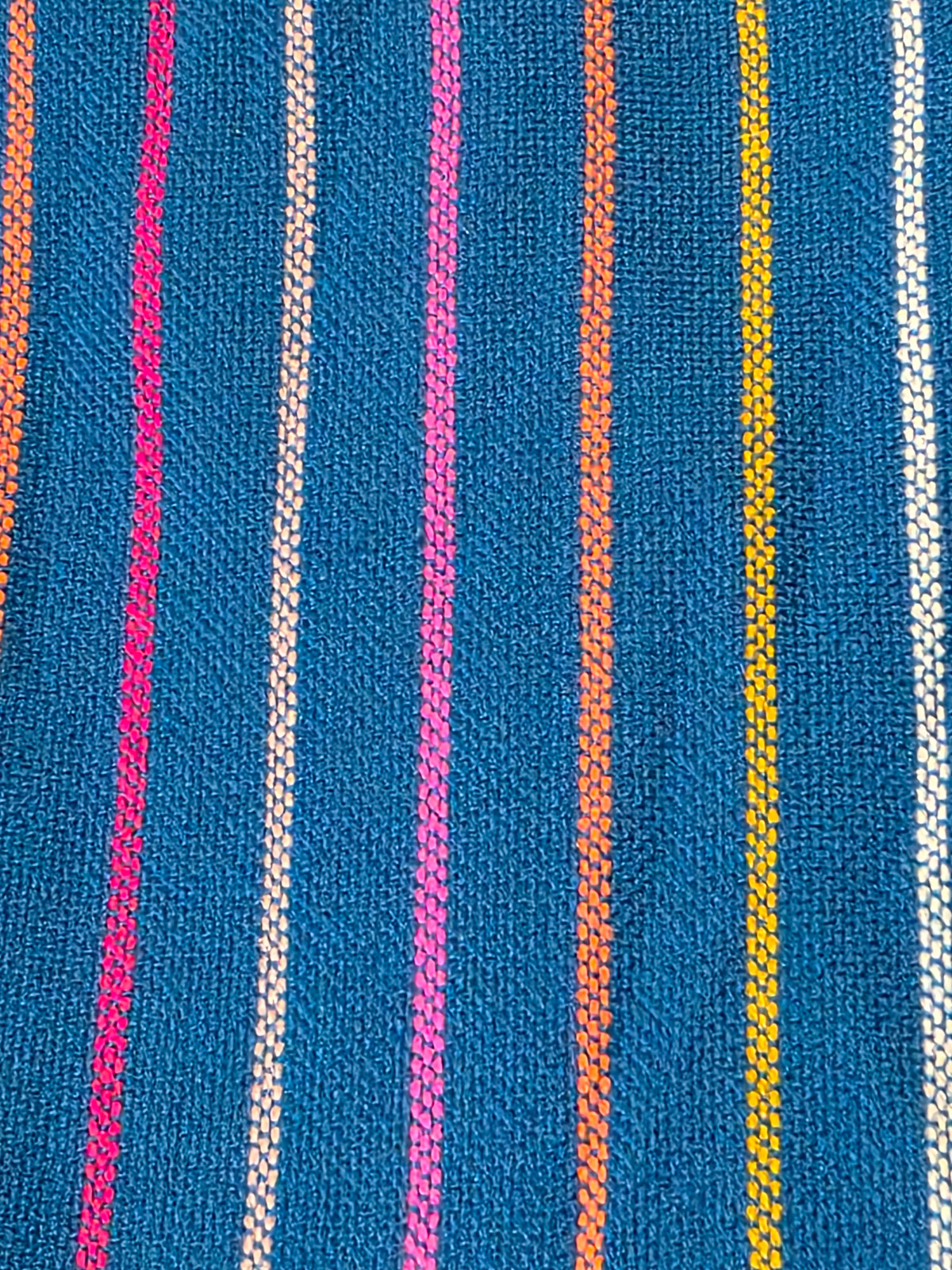 Mexican fabric, teal, woven cambaya, by the yard