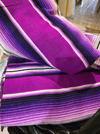 Serape Magenta/purple blanket, authentic Mexican