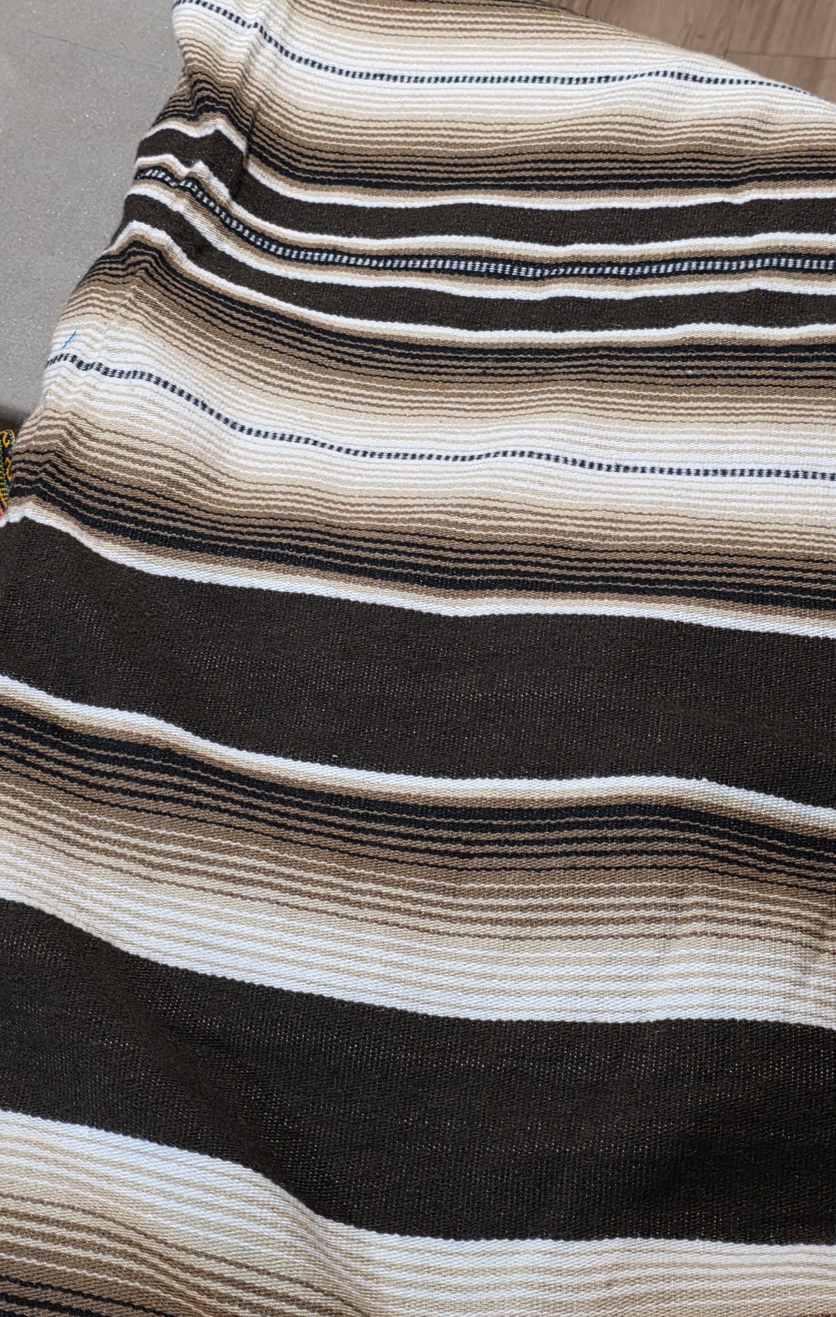 Brown tones, Serape runner, unicolor 7.5ft, brown, beige, table runner, woven, serape table runner