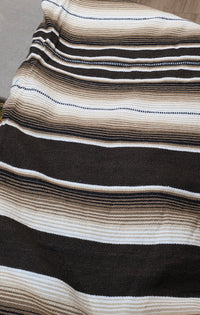 Brown tones, Serape runner, unicolor 7.5ft, brown, beige, table runner, woven, serape table runner