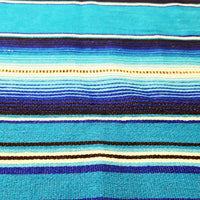 Serape blanket, royal blue, unicolor, Mexican woven ,artisan ,blanket, Mexican decor