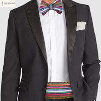 bow tie, cummerbund, ethnic, Peruvian, Andean, South America, hipster, classy, chic, Cuzco, Inca, aguayo, white