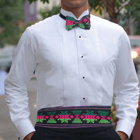 cummerbund, Mexican, Aztec, Mayan, reversible, embroidered, artisan, black, ethnic, tribal