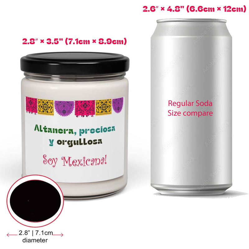 candles, velas, mensajes Mexico, orgullosa, Mexicana, scented, candles, eco-friendly, soy candle, natural, gift, aromatherapy, aroma terapia