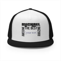 trucker hat, personalized, embroidered, customized, hat with names, quality, best