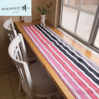 Table runner, minimalist, striped, soho table runner, table decor, chic table runner, soho ,striped table runner pink, fuchsia, placemats set
