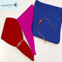 napkins with holders, unique, handmade, wood beads, exclusive, minimalistave.com, minimalist, solid tones, soft cloth napkins