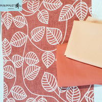 Table runner, coral, reversible, stylish unique design, nature print, coral table runner, with napkins, custom table runners, nature print, recycled, minimalist ave, minimalist, minimalistave.com