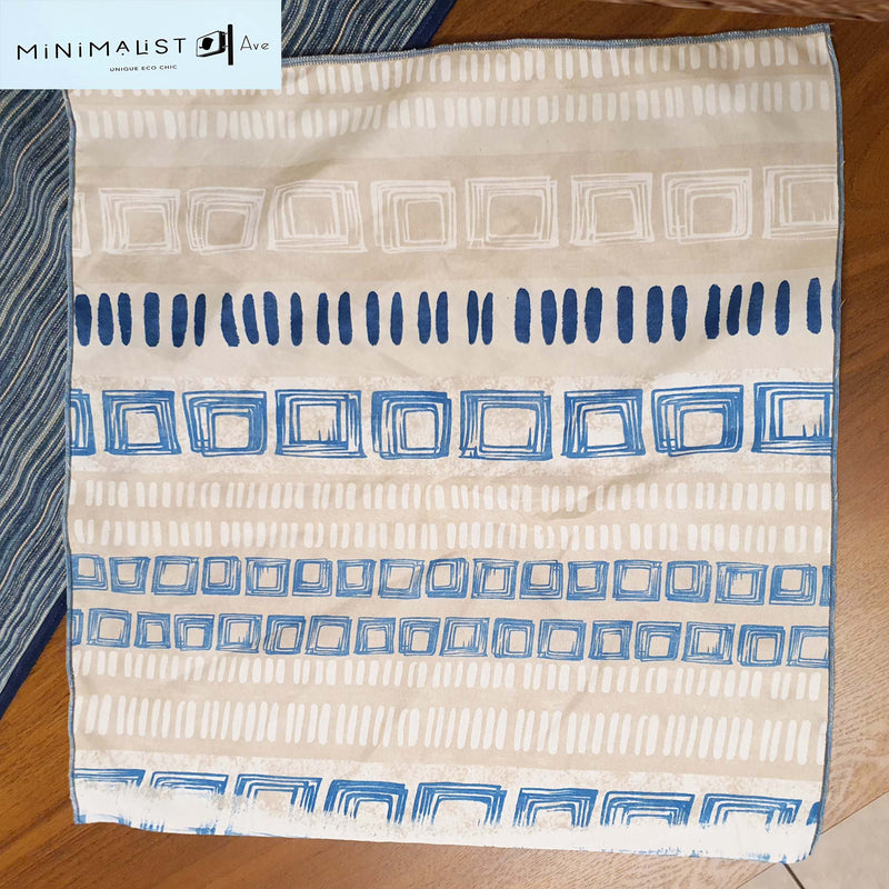 Napkins, soft 2 set dinner napkins, 20"x20", sand, beige cotton, dinner napkins, beige, geometric, nature print, mnimalist, minimalistave, minimalistave.com, recycled, handmade, made in Mexico